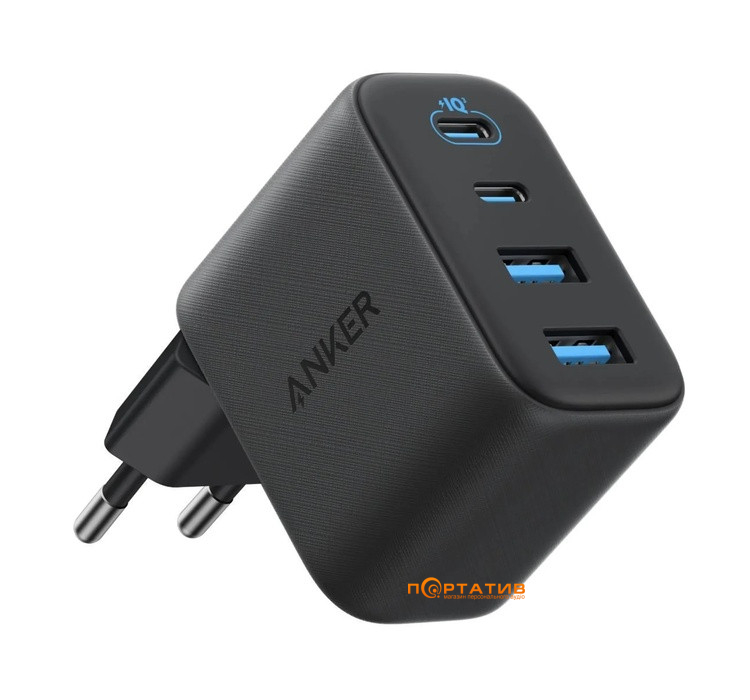 Зарядний пристрій Anker Zolo Charger 50W, 2xUSB-C, 2xUSB-A Black (A121EG11)
