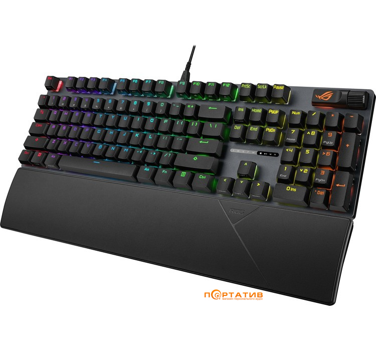 Игровая клавиатура ASUS ROG Strix Scope II NX Snow USB EN PBT Black (90MP036A-BKUA01)
