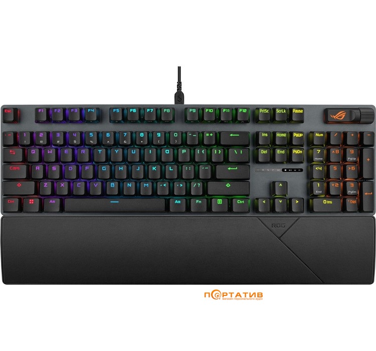 Игровая клавиатура ASUS ROG Strix Scope II NX Snow USB EN PBT Black (90MP036A-BKUA01)