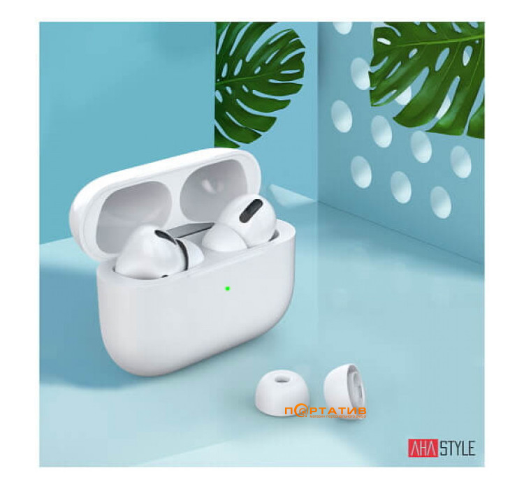 Амбушюри AHASTYLE Silicone Tips for Apple AirPods Pro 2 Medium Pairs White (AHA-0P991-WM2)