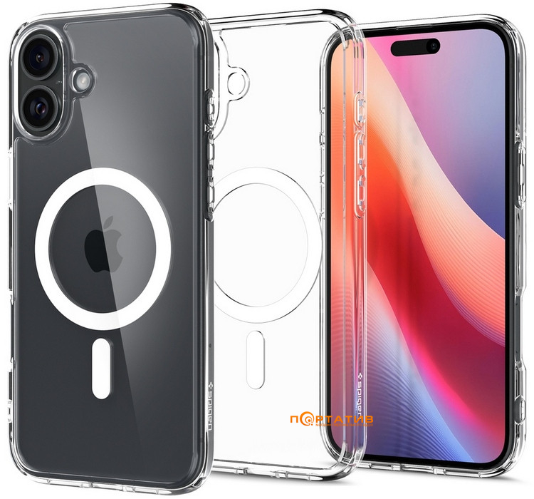 Чехол Spigen для Apple iPhone 16, Ultra Hybrid MagFit, White (ACS08205)