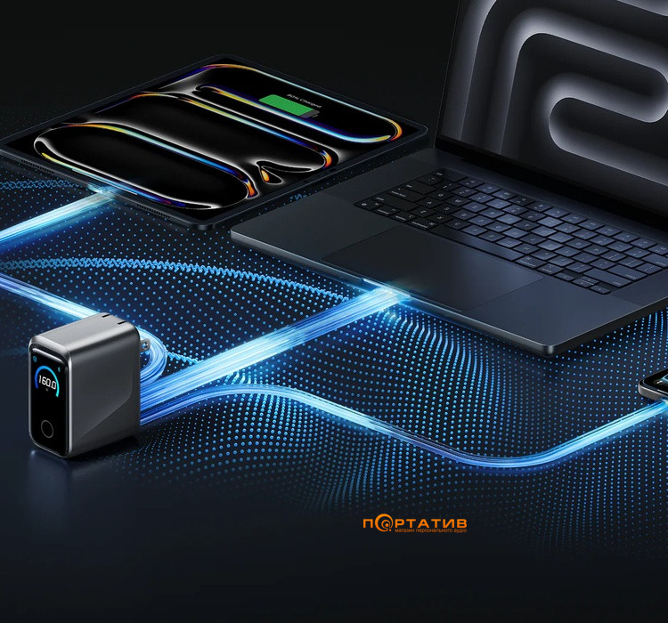 Зарядное устройство Anker GaN Prime Charger 160W PD, 3-Ports, Display Silver (A2687341)