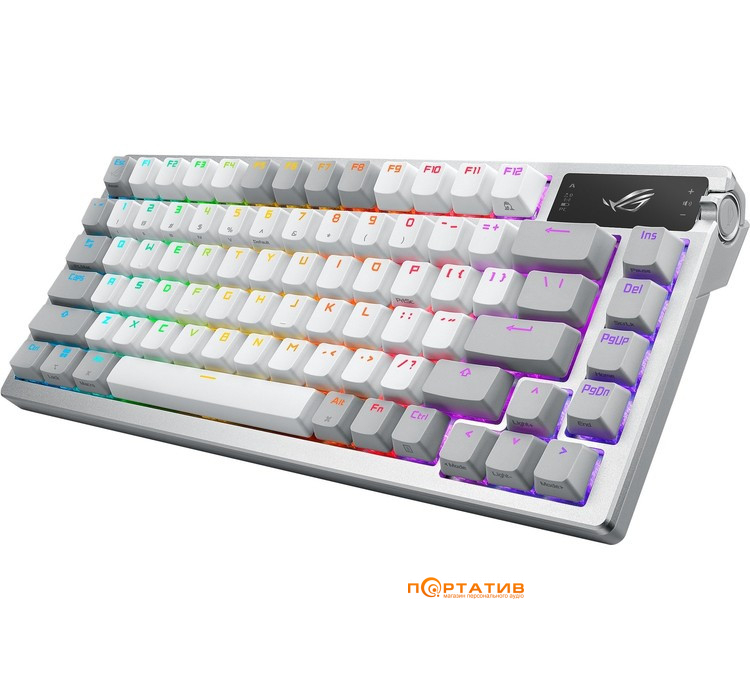 Игровая клавиатура ASUS ROG Azoth 81key NX Red USB/WL/BT EN RGB White (90MP031A-BKUA11)