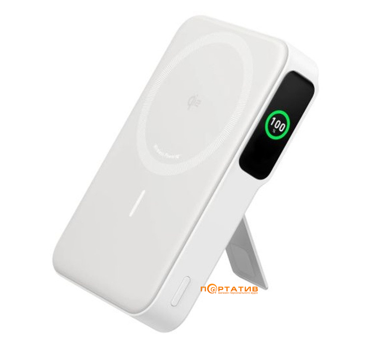 Внешний аккумулятор Anker MagGo 10000 mAh Qi2 15W + USB-C PD 27W White (A1654G21)