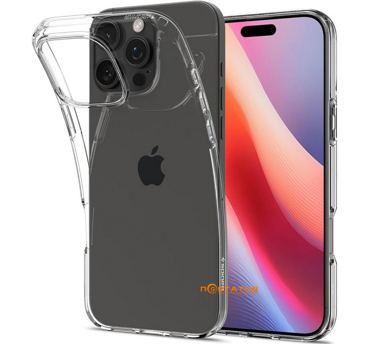 Чехол Spigen для Apple iPhone 16 Pro Max, Liquid Crystal, Crystal Clear (ACS07984)