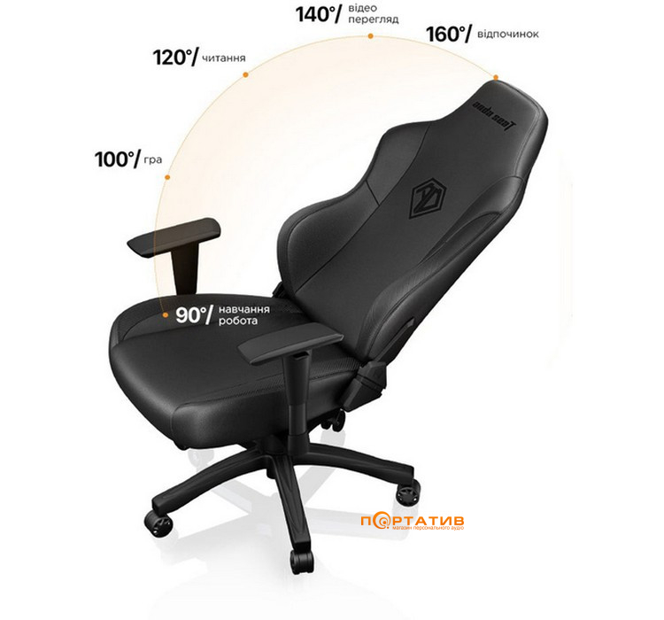 Ігрове крісло Anda Seat Phantom 3 Black/Black Size L (AD18Y-06-B-PV/C-B01)