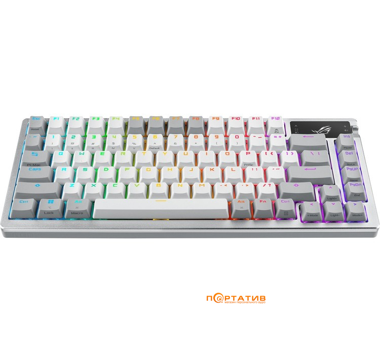 Игровая клавиатура ASUS ROG Azoth 81key NX Red USB/WL/BT EN RGB White (90MP031A-BKUA11)