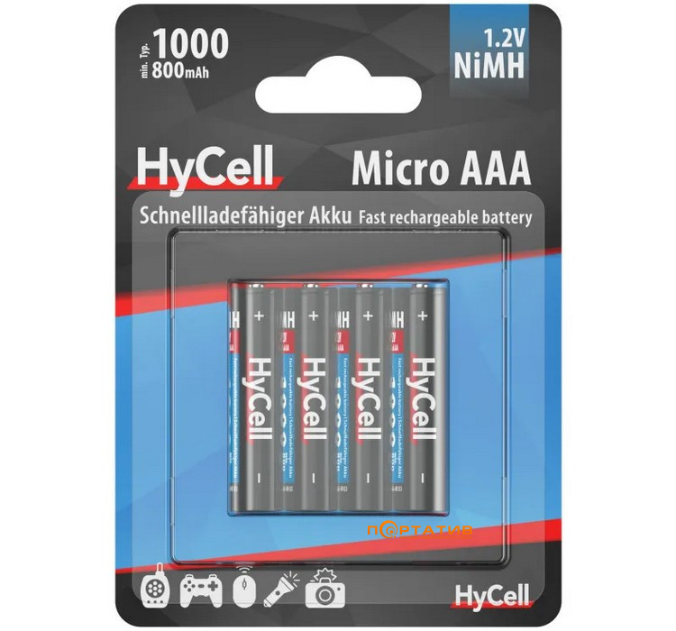 Акумулятор Ansmann-HyCell AAA 1000mAh 4шт (5030662)