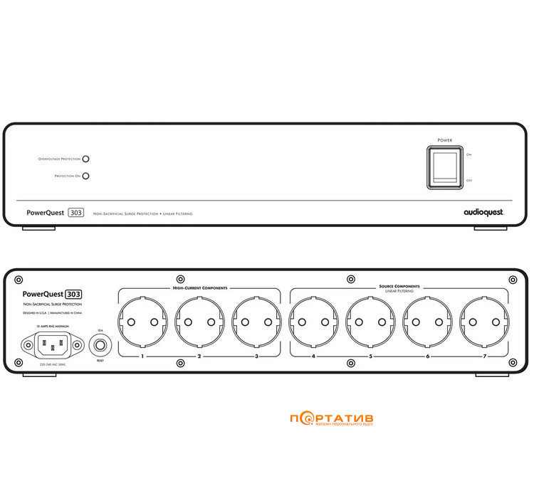 Сетевой фильтр AUDIOQUEST PowerQuest 303 Schuko