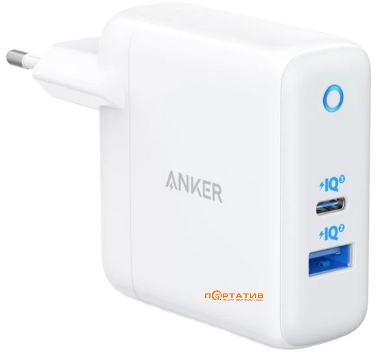 Мережевий зарядний пристрій Anker Wall Charger PowerPort PD + 2 20W 1xPD & 15W 1xUSB White (A2636G21)