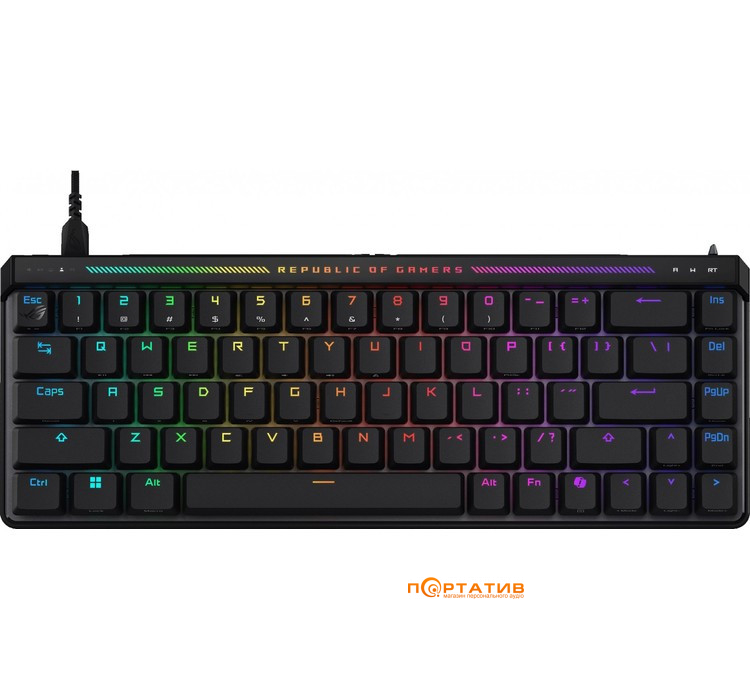 Ігрова клавіатура ASUS ROG Falchion Ace HFX USB EN Black (90MP03VE-BKUA20)