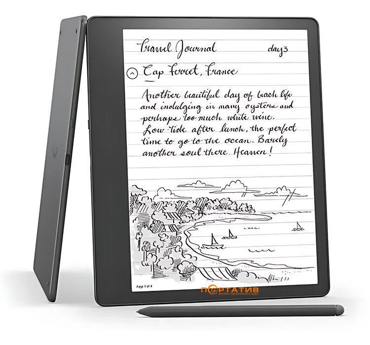 Электронная книга Amazon Kindle Scribe (2nd Gen) 16GB with Premium Pen Tungsten