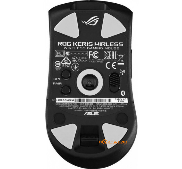ASUS ROG Keris RGB USB/WL/BT Black (90MP0230-B0UA00)