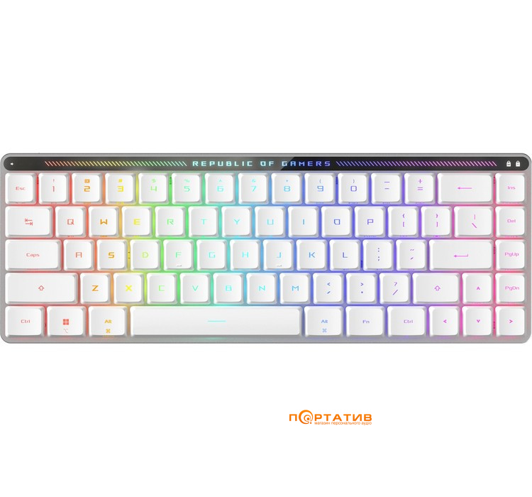 Игровая клавиатура ASUS ROG Falchion RX Low Profile Red USB/BT EN/UA White (90MP03EC-BKMA10)