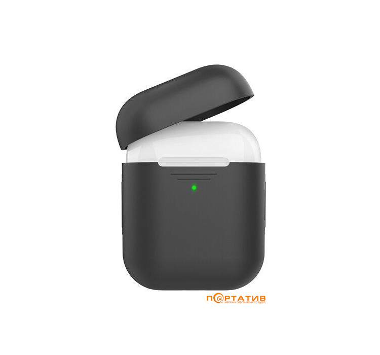 AHASTYLE Silicone Duo Case for Apple AirPods Black (AHA-02020-BLK)