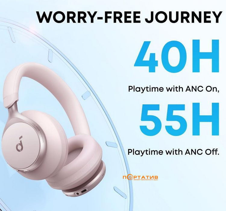 Наушники Anker SoundCore Space One Pink (A3035G51)