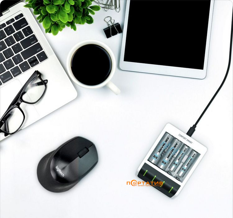 Зарядний пристрій Ansmann Comfort Smart USB AA/AAA + 4xAA 2100mAh (1001-0092-01)