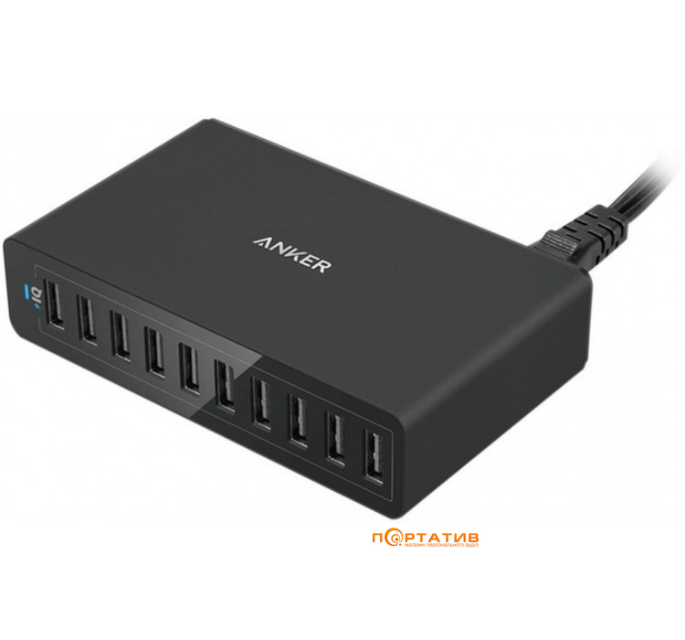Anker Wall Charger PowerPort 10 60W V3 Black (A2133L11)