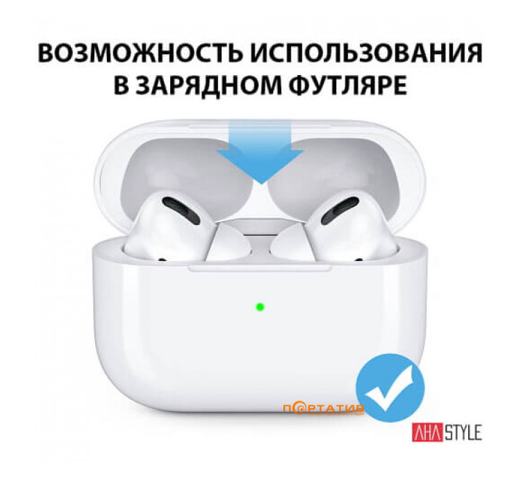 Амбушюри AHASTYLE Silicone Tips for Apple AirPods Pro 2 Medium Pairs White (AHA-0P991-WM2)