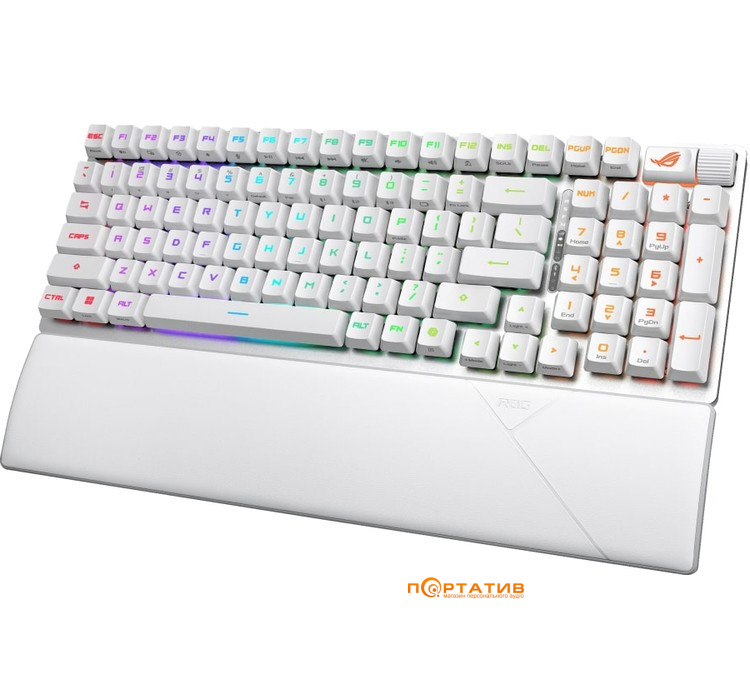 Ігрова клавіатура ASUS ROG Strix Scope II RX Optical Wireless EN RGB White (90MP03S0-BKUA30)