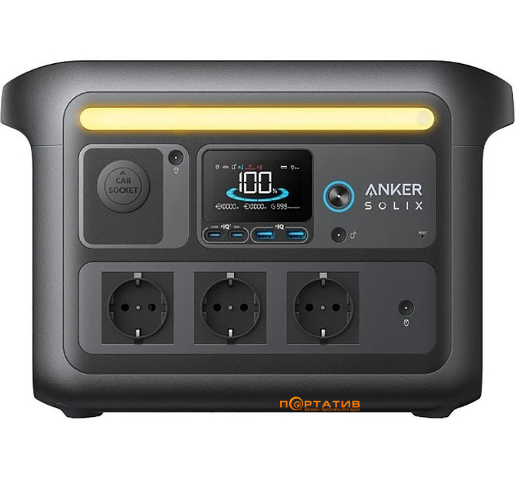 Зарядна станція Anker Solix C800X 768Wh 1200W (A1755311)