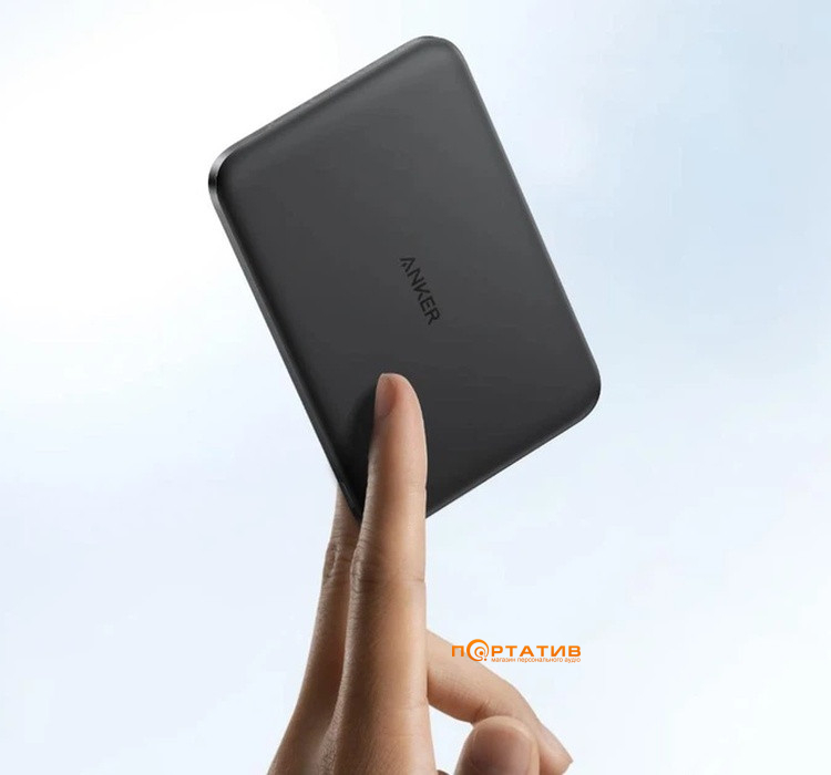 Зовнішній акумулятор Anker MagGo Slim 5000 mAh Qi2 15W + USB-C PD 20W Black (A1665H11)