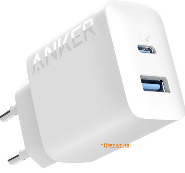 Зарядний пристрій Anker PowerPort 312 - 20W Dual-Port White (A2348G21)