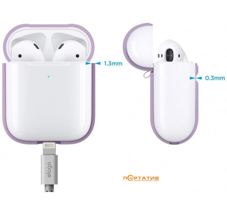 Чохол Elago A2 Silicone Case for Airpods with Wireless Charging Case Lavender (EAP2SC-LV)