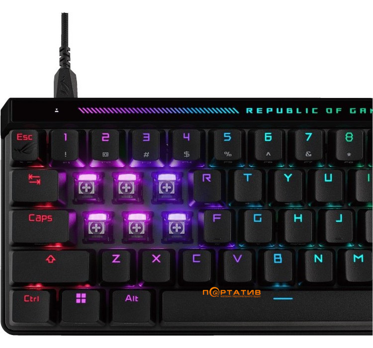Ігрова клавіатура ASUS ROG Falchion Ace HFX USB EN Black (90MP03VE-BKUA20)