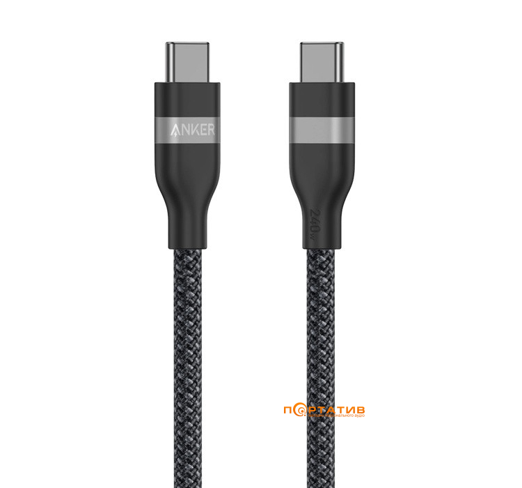 Кабель Anker USB-C to USB-C Cable 240W Upcycled-Braided (A82E2H12)
