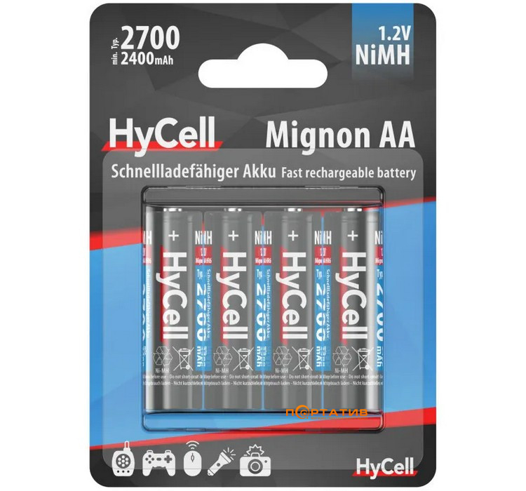 Акумулятор Ansmann-HyCell AA 2700mAh 4шт (5030682)