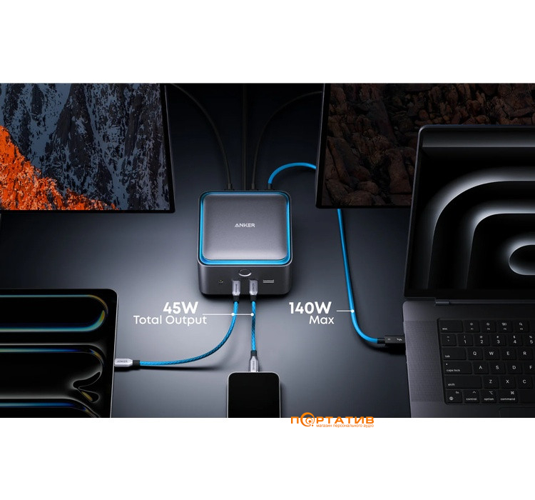 Док-станція Anker Thunderbolt 5 Docking Station Gray (A83B53A1)