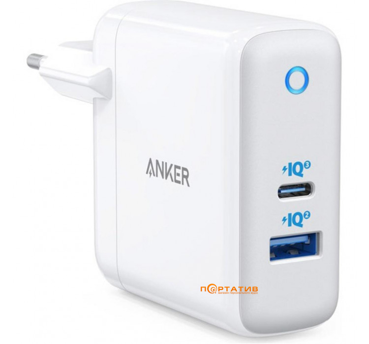 Anker Wall Charger PowerPort+ Atom III 60W Power IQ 3.0 White (A2322321/A2322G21)