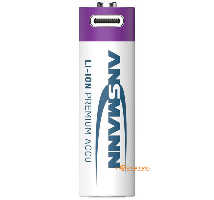 Акумулятор Ansmann AA 2000mAh Li-Ion 1,5V Type-C 4шт (1312-0036)