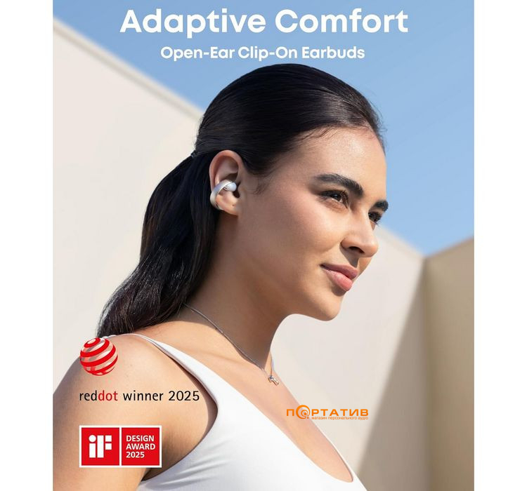 Наушники Anker SoundCore AeroClip White (A3388G21)