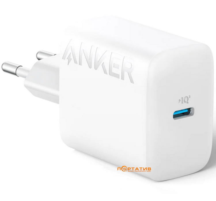 Зарядний пристрій  Anker PowerPort 312 - 20W USB-C White (A2347G21)