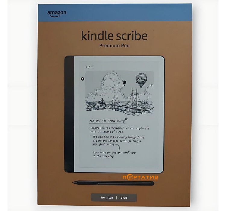 Электронная книга Amazon Kindle Scribe (2nd Gen) 16GB with Premium Pen Tungsten