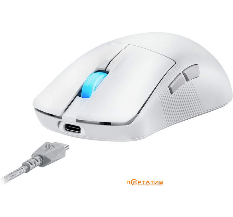 Мышь игровая ASUS ROG Harpe Ace Mini Wireless White (90MP03Z0-BMUA10)