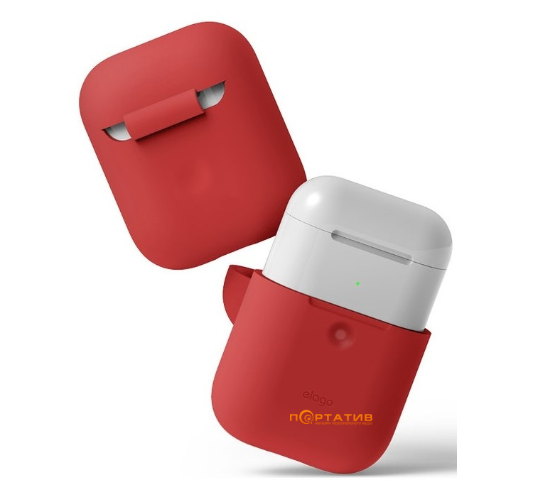 Чохол Elago A2 Silicone Case for Airpods with Wireless Charging Case Red (EAP2SC-RD)