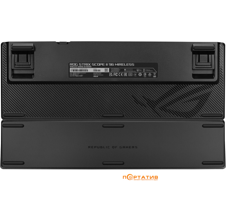 Ігрова клавіатура ASUS ROG Strix Scope II 96 Wireless NX Snow EN PBT Black (90MP037A-BKUA01)
