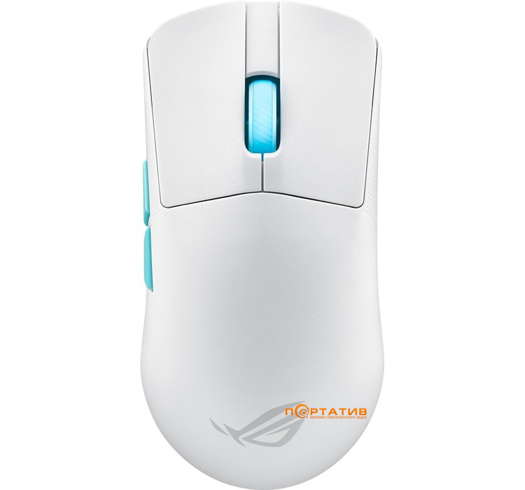 Миша ігрова ASUS ROG Harpe Ace Aim Lab Edition USB/WL/BT White (90MP02W0-BMUA10)