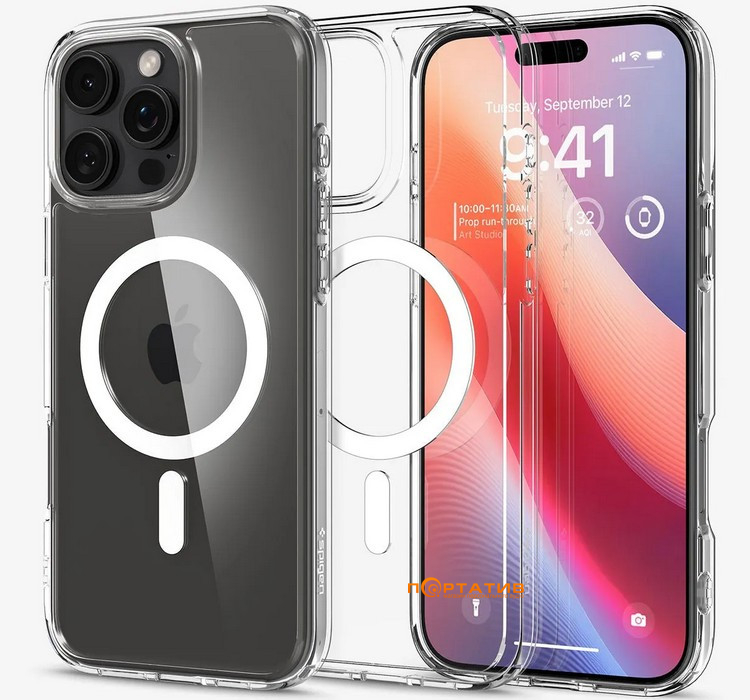 Чохол Spigen для Apple iPhone 16 Pro Max, Ultra Hybrid MagFit, White (ACS07998)