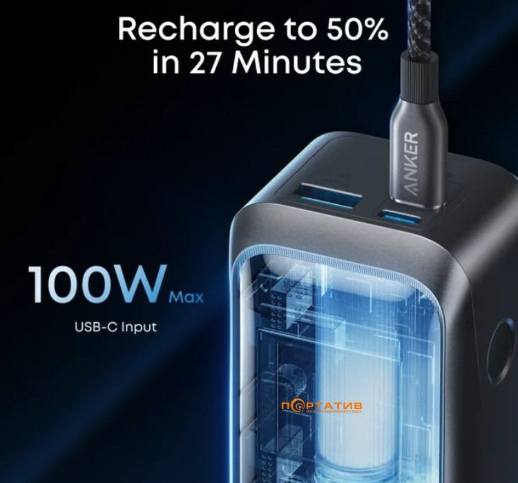 Зовнішній акумулятор Anker Prime 20000mAh 220W Black (A110BH11)