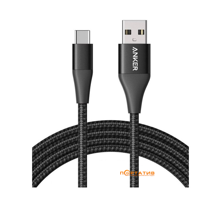 Anker Powerline+ II USB-C to USB-A - 1.8 m Black (A8463H11)