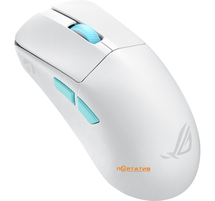 Миша ігрова ASUS ROG Harpe Ace Aim Lab Edition USB/WL/BT White (90MP02W0-BMUA10)