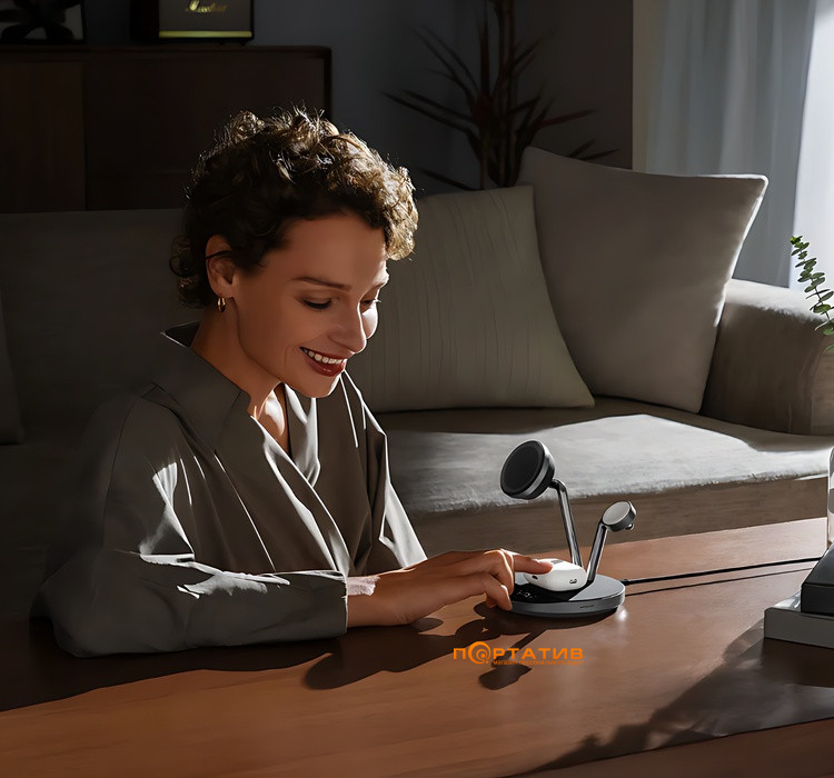 Беcпроводное ЗУ Anker Prime Wireless Charging Station (3-in-1, Qi2, AirCool) (B25X7G11)