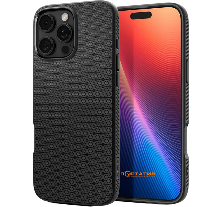 Чохол Spigen для Apple iPhone 16 Pro Max, Liquid Air, Matte Black (ACS07988)