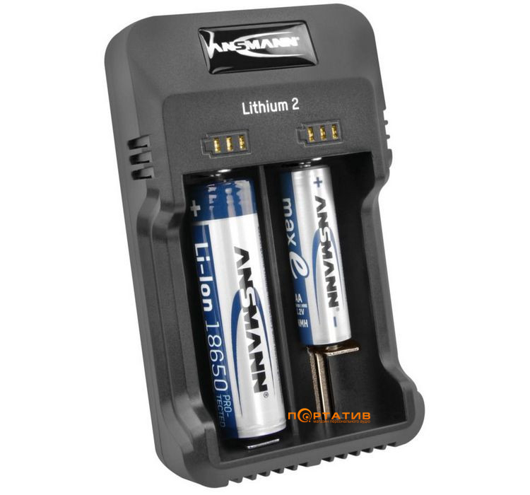 Зарядний пристрій Ansmann Lithium 2 AA/AAA 1-2 NiMH / Li-Ion 3,6 V/3,7 V (1001-0050)