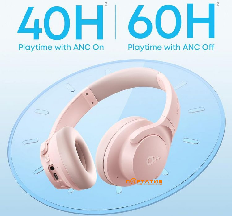 Наушники Anker SoundCore Q20i Pink (A3004G52)
