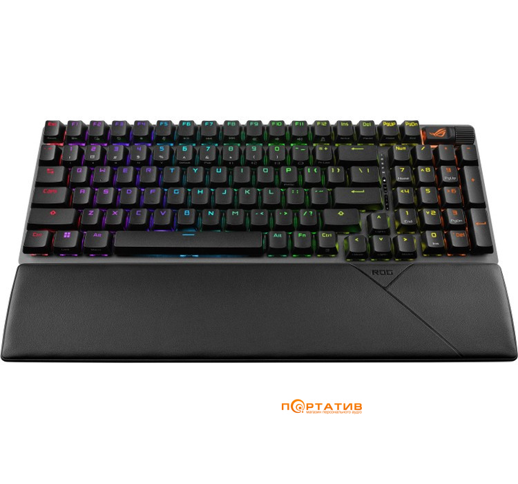 Ігрова клавіатура ASUS ROG Strix Scope II 96 Wireless NX Snow EN PBT Black (90MP037A-BKUA01)